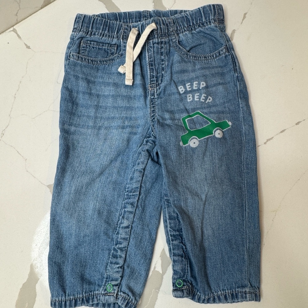 GAP Kids Blue Jeans‎ with Car Design